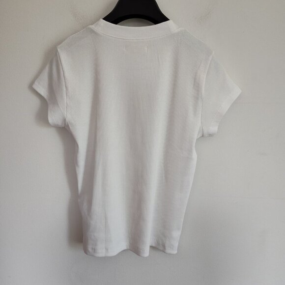 Ladies SZ S Madewell White Supima  T-Shirt - Picture 2 of 3